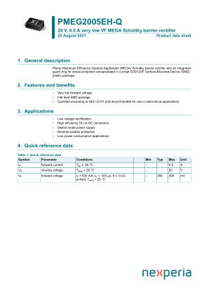 PMEG2005EH-QX datasheet cover page