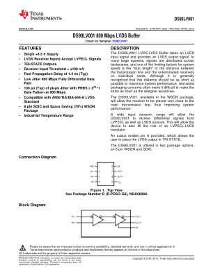 DS90LV001 datasheet cover page