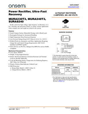 MURA230T3 datasheet cover page