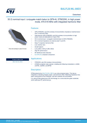BALFLB-WL-08D3 datasheet cover page