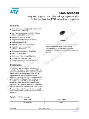 LD2982BXX18 datasheet cover page