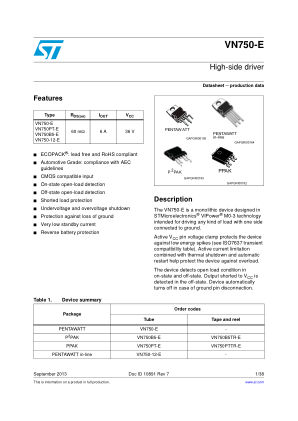 VN750-E 数据手册首页