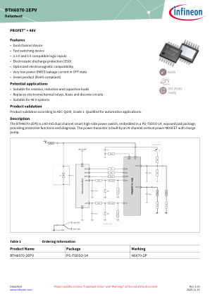 BTH6070-2EPV 数据手册首页