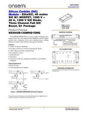 NXH40B120MNQ1SNG 数据手册首页