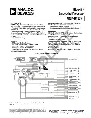 ADSP-BF535 datasheet cover page
