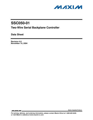 SSC050-01 数据手册首页