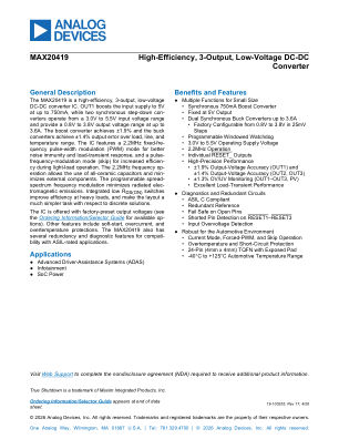 MAX20419 datasheet cover page