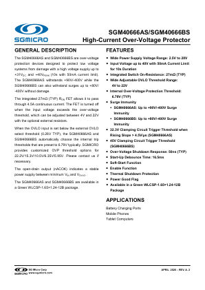 SGM40666AS datasheet cover page
