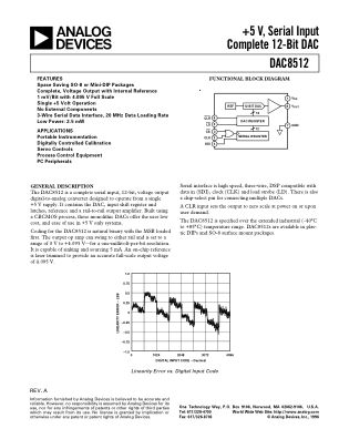 DAC8512 datasheet cover page