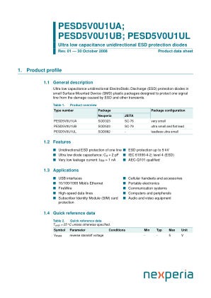 PESD1NFC-LYL datasheet cover page