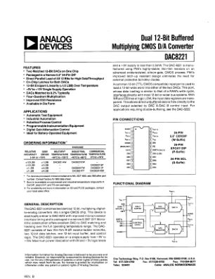 DAC8221 datasheet cover page
