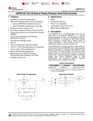 LM74610-Q1 datasheet cover page