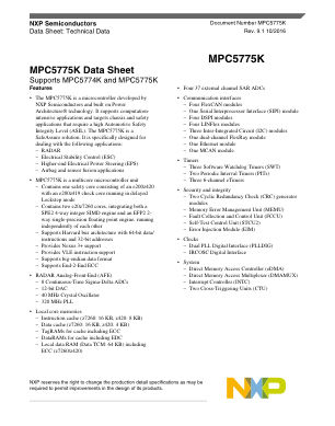 MPC5775KDS 数据手册首页