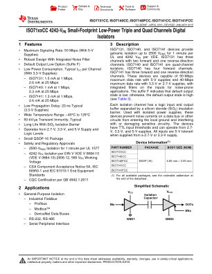 ISO7141FCC 数据手册首页