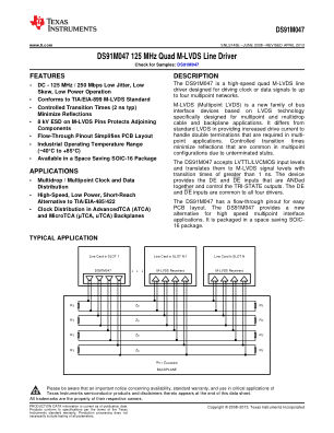 DS91M047 datasheet cover page