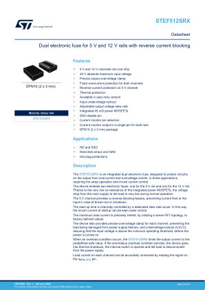 STEF512SRX datasheet cover page