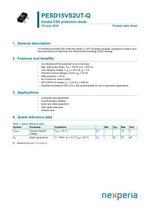 PESD15VS2UT-QR datasheet cover page