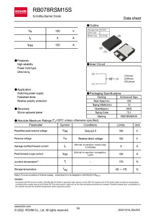 RB078RSM15S 数据手册首页