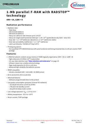 CYRS15B101N 数据手册首页