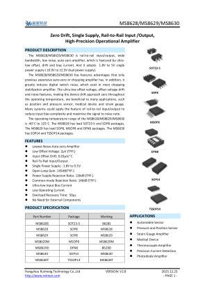 MS8628 datasheet cover page