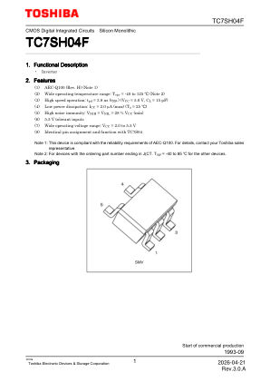 TC7SH04F datasheet cover page