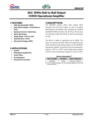 RS8422P datasheet cover page