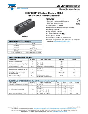 VS-VSKCU30006PBF datasheet cover page