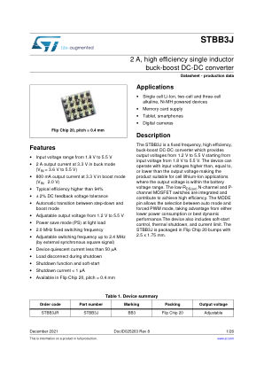 STBB3J datasheet cover page
