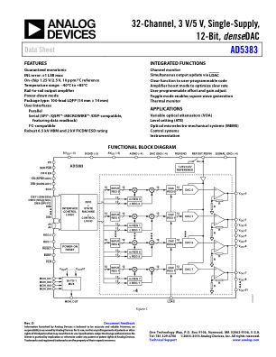 AD5383 数据手册首页