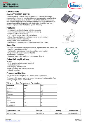 IMT65R030M1H datasheet cover page