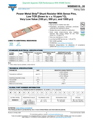 WSBS8518-35 数据手册首页
