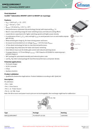 AIMCQ120R030M1T 数据手册首页