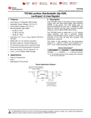TPS7A80 datasheet cover page