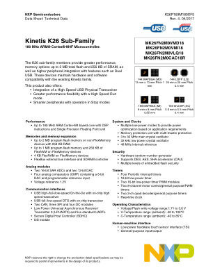K26P169M180SF5 datasheet cover page