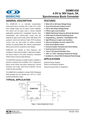 SGM61430 datasheet cover page