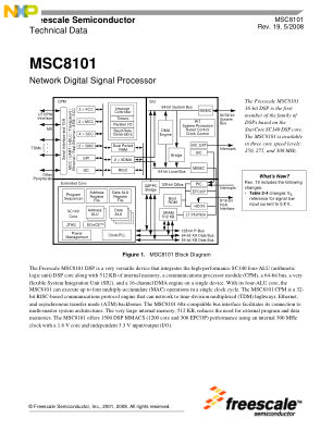 MSC8101 datasheet cover page