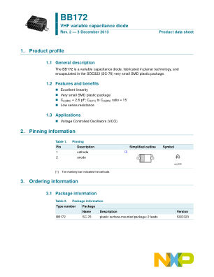 BB172 datasheet cover page
