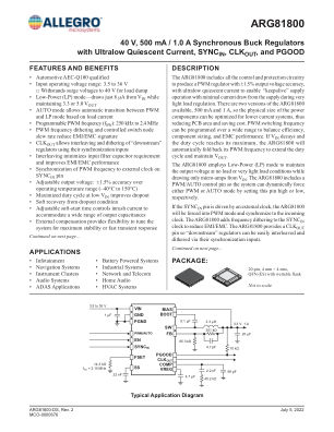 ARG81800 datasheet cover page