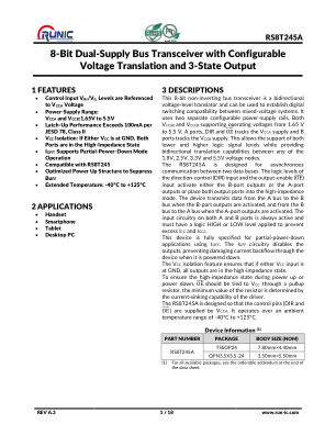 RS8T245A datasheet cover page