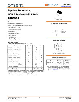 2SC5994 datasheet cover page