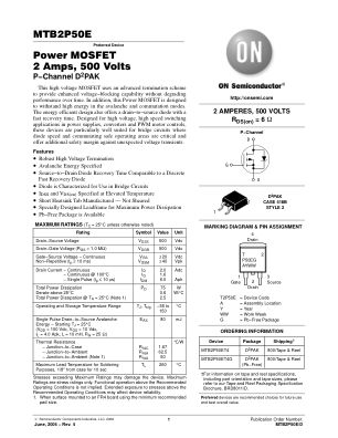 MTB2P50E 数据手册首页