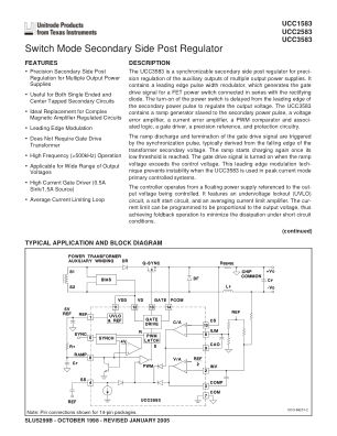 UCC3583 datasheet cover page