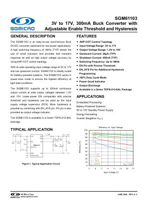 SGM61103 datasheet cover page