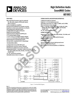 AD1883 数据手册首页