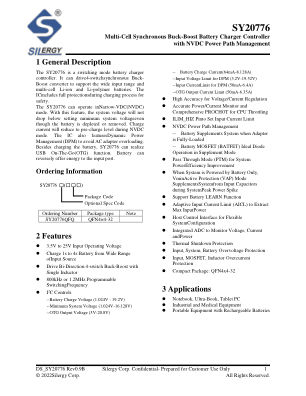 SY20776QFQ datasheet cover page