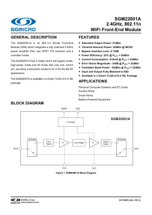 SGM22001A-BRIEF 数据手册首页