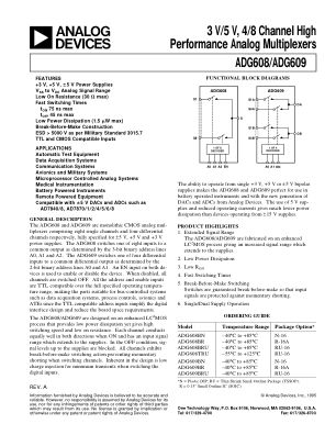 ADG608 datasheet cover page