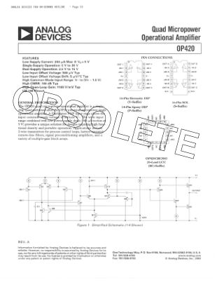 292072OP420 datasheet cover page