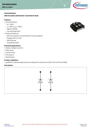 DD1600S33HE4 datasheet cover page