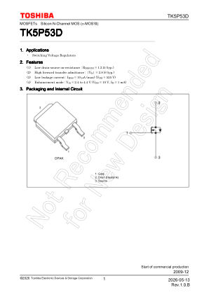 TK5P53D datasheet cover page